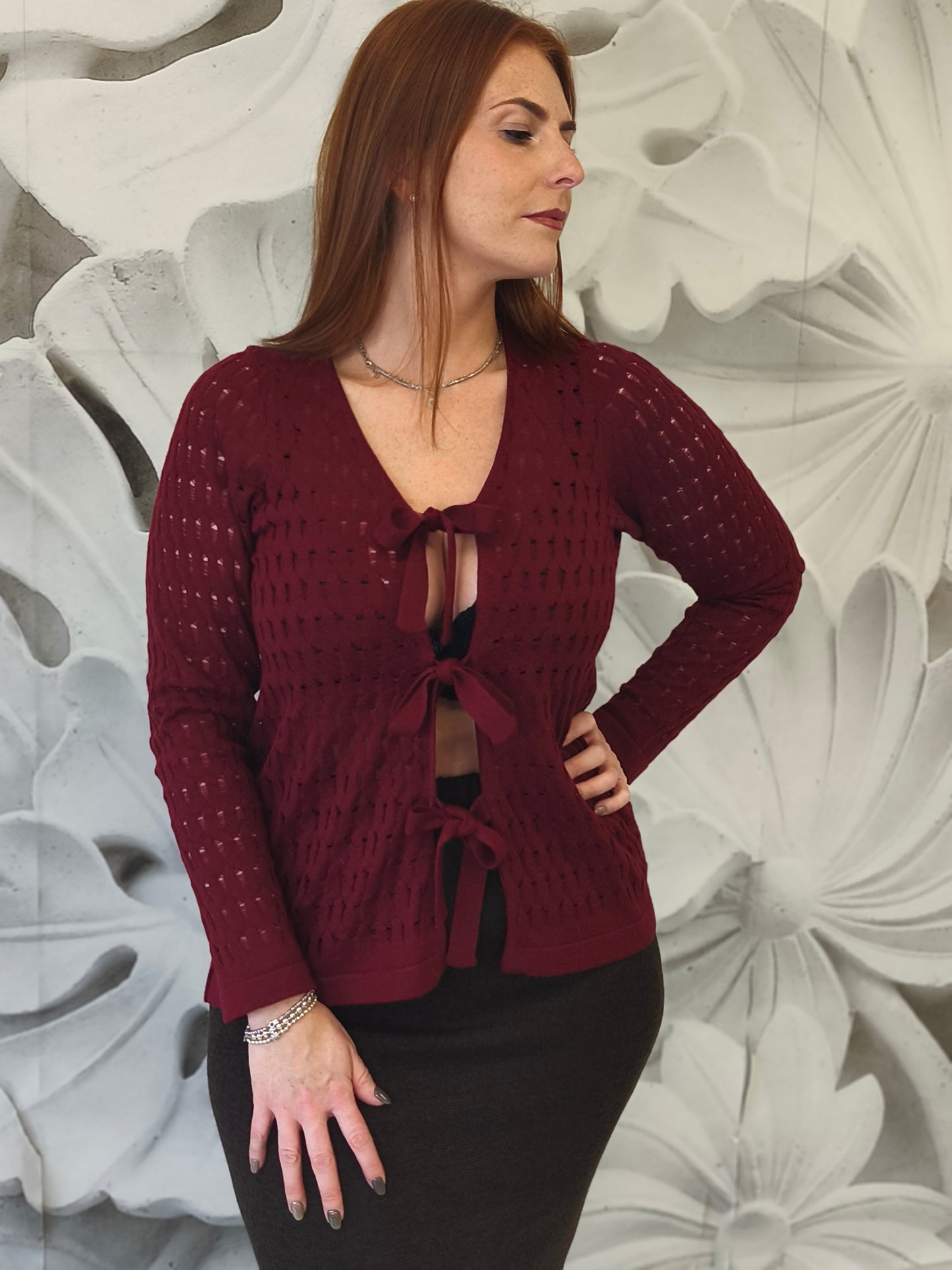 # cardigan traforato